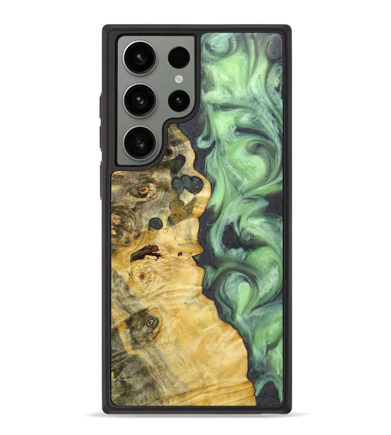 Galaxy S23 Ultra Wood+Resin Phone Case - Maddalena (Green, 633392)