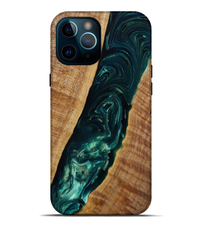 iPhone 12 Pro Max Wood+Resin Live Edge Phone Case - Woodrow (Artist Pick, 646503)