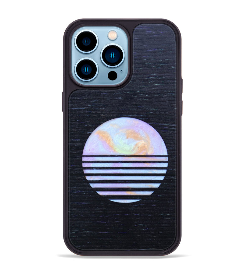 iPhone 14 Pro Max Wood+Resin Phone Case - Paige (Retro, 634751)