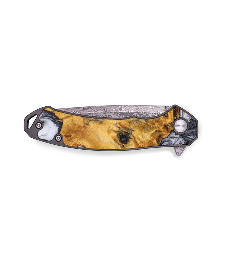 EDC Wood+Resin Pocket Knife - Drake (Black & White, 637108)