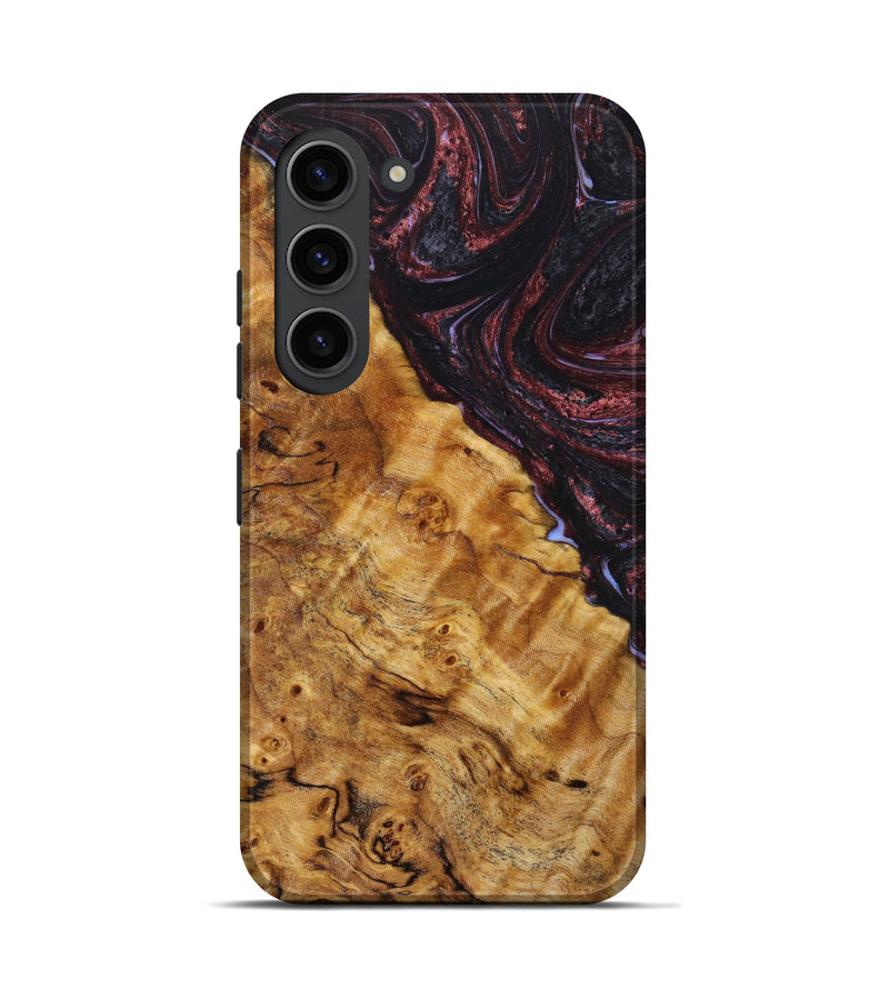 Galaxy S23 Wood+Resin Live Edge Phone Case - Hardyal (Red, 633844)