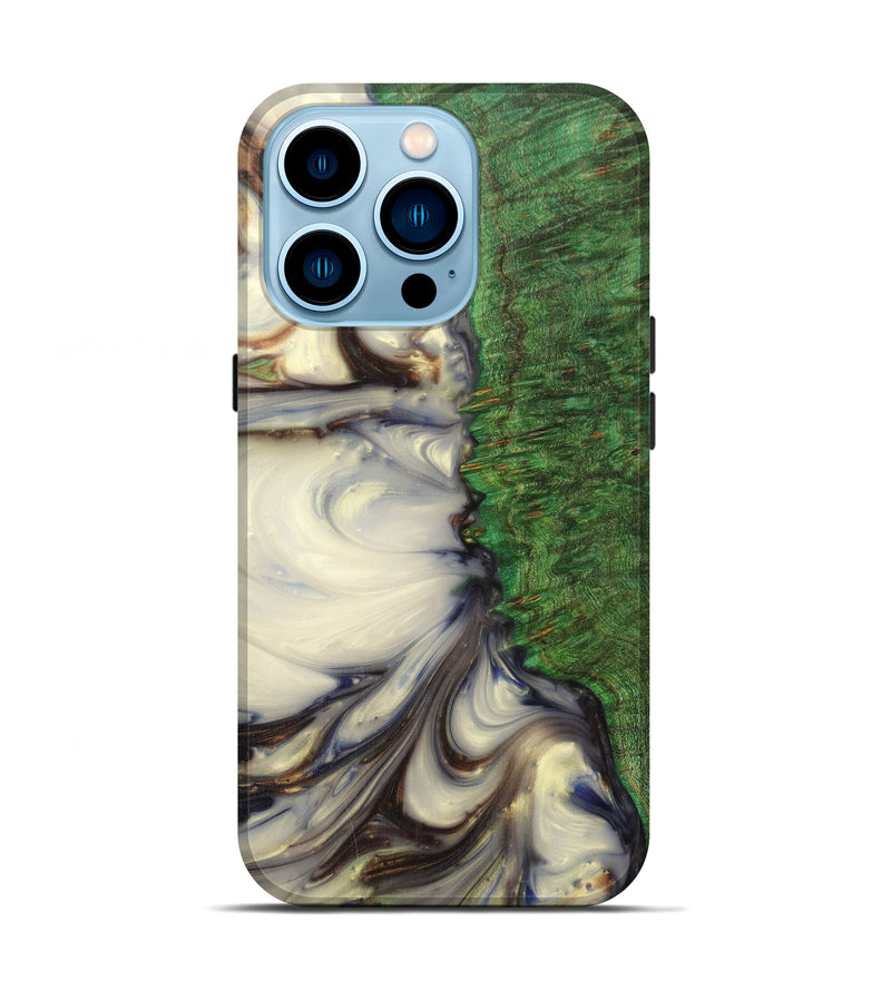 iPhone 14 Pro Wood+Resin Live Edge Phone Case - Carmella (Metallic, 616860)