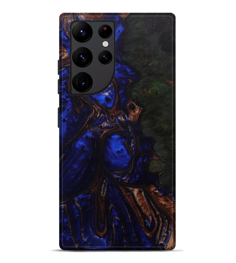 Galaxy S22 Ultra Wood+Resin Live Edge Phone Case - Benthem (Dark Blue, 586272)