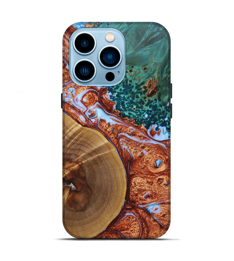 iPhone 14 Pro Wood+Resin Live Edge Phone Case - Margaret (Artist Pick, 638174)