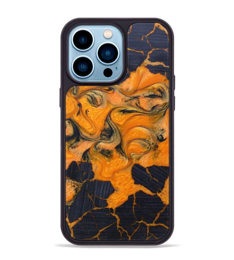 iPhone 14 Pro Max Wood+Resin Phone Case - Octavio (Lava, 625078)