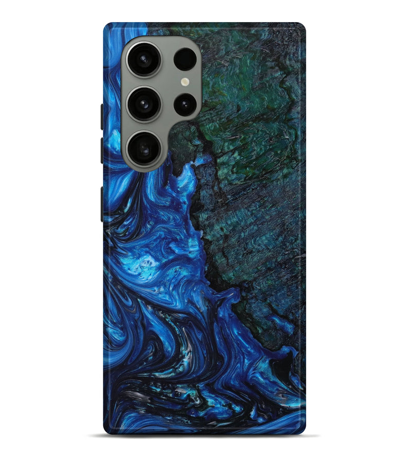 Galaxy S23 Ultra Wood+Resin Live Edge Phone Case - Antonio (Blue, 643770)