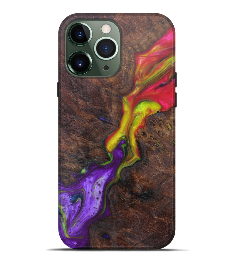 iPhone 13 Pro Max Wood+Resin Live Edge Phone Case - Willeke (Purple, 608571)