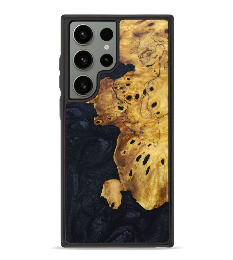 Galaxy S23 Ultra Wood+Resin Phone Case - Desmond (Black & White, 638315)
