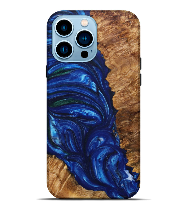 iPhone 14 Pro Max Wood+Resin Live Edge Phone Case - Ervin (Artist Pick, 638286)