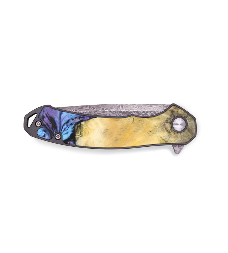 EDC Wood+Resin Pocket Knife - Brandon (Purple, 636476)