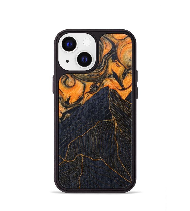 iPhone 13 mini Wood+Resin Phone Case - Ailyn (Lava, 624910)