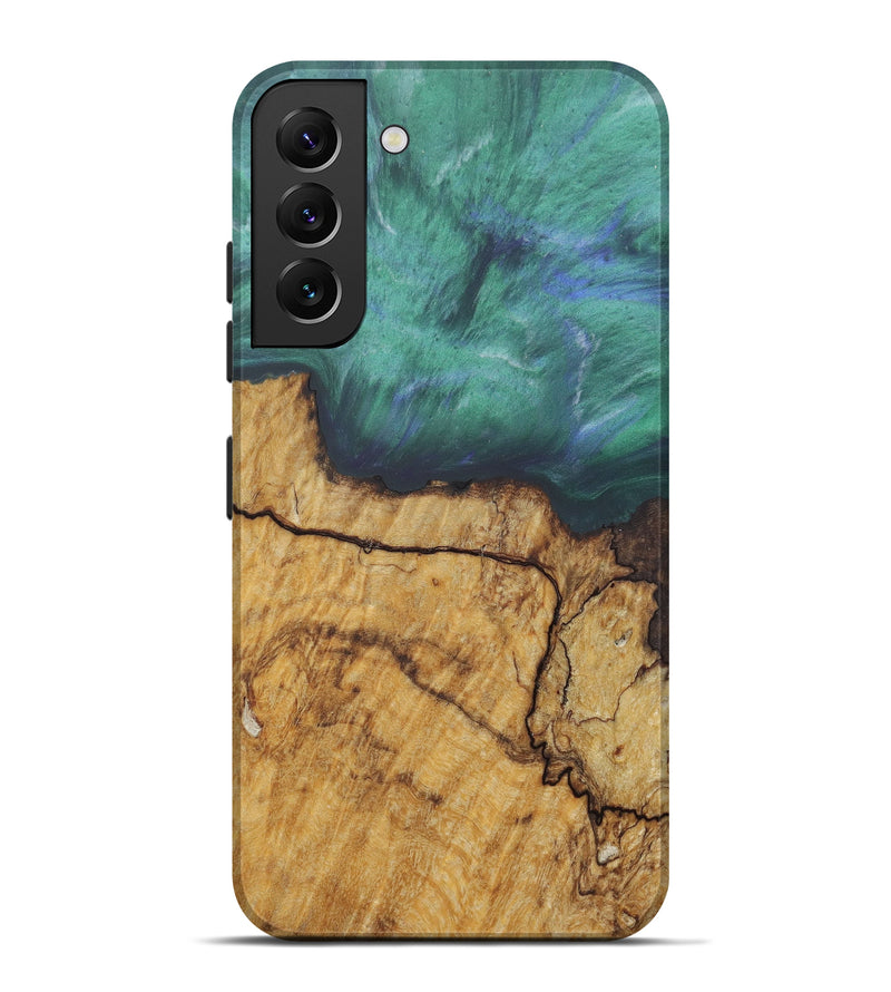 Galaxy S22 Plus Wood+Resin Live Edge Phone Case - Anker (Dark Green, 577501)