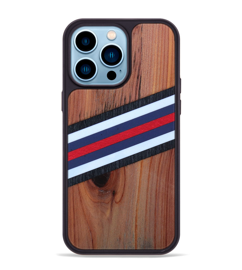 iPhone 14 Pro Max Wood+Resin Phone Case - Kennedy (Retro, 634427)
