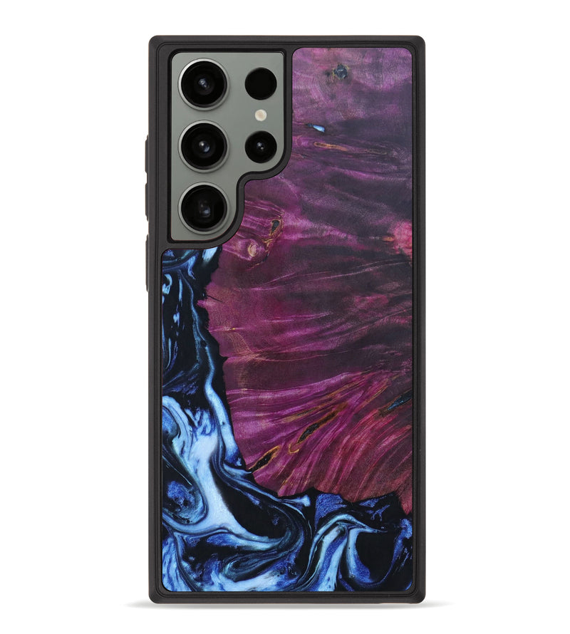 Galaxy S23 Ultra Wood+Resin Phone Case - Amalie (Blue, 633548)