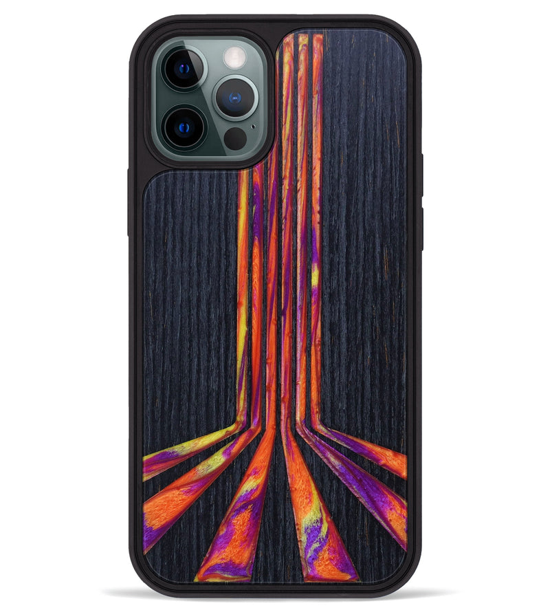 iPhone 12 Pro Max Wood+Resin Phone Case - Reginald (Retro, 634820)