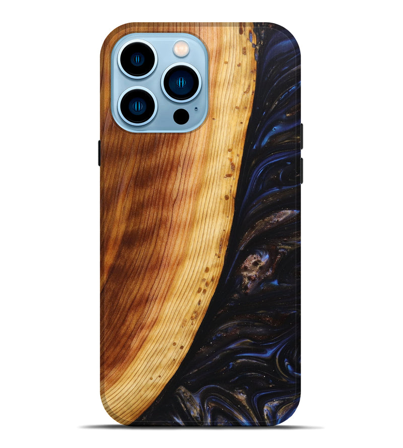 iPhone 14 Pro Max Wood+Resin Live Edge Phone Case - Mervin (Artist Pick, 630436)