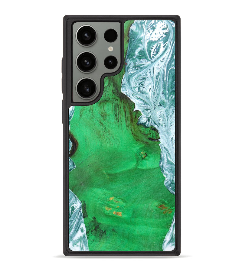 Galaxy S23 Ultra Wood+Resin Phone Case - True (Green, 628587)