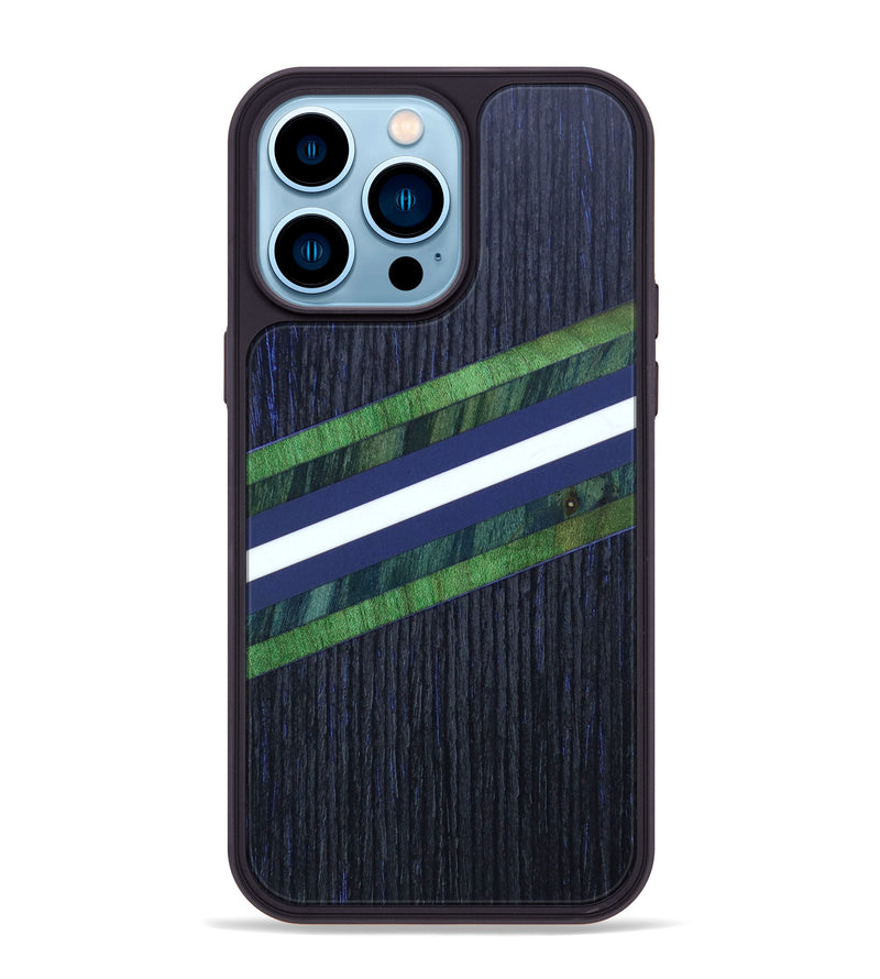 iPhone 14 Pro Max Wood+Resin Phone Case - Kristi (Retro, 636253)