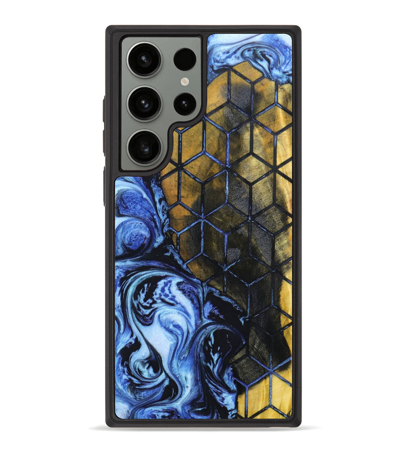 Galaxy S23 Ultra Wood+Resin Phone Case - Leonora (Pattern, 633599)