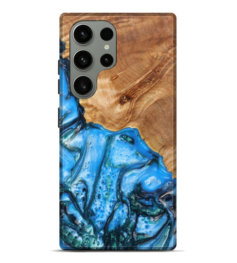 Galaxy S23 Ultra Wood+Resin Live Edge Phone Case - Kendall (Blue, 625761)