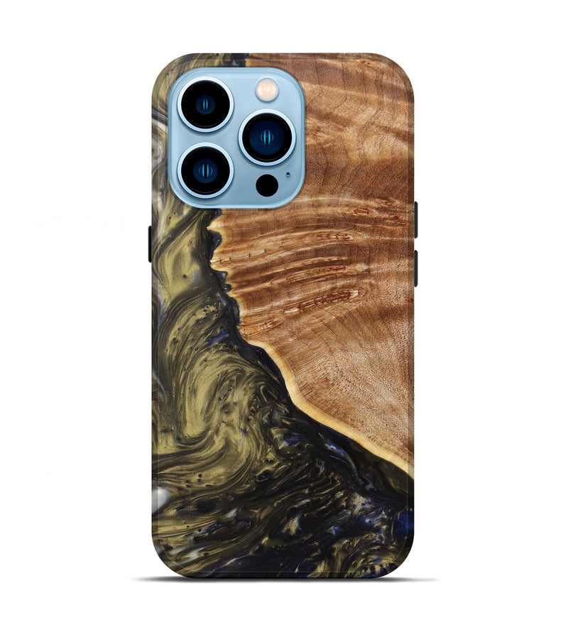 iPhone 14 Pro Wood+Resin Live Edge Phone Case - Legacy (Metallic, 626632)
