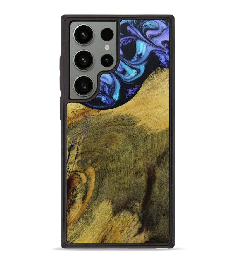 Galaxy S23 Ultra Wood+Resin Phone Case - Cameron (Purple, 646427)
