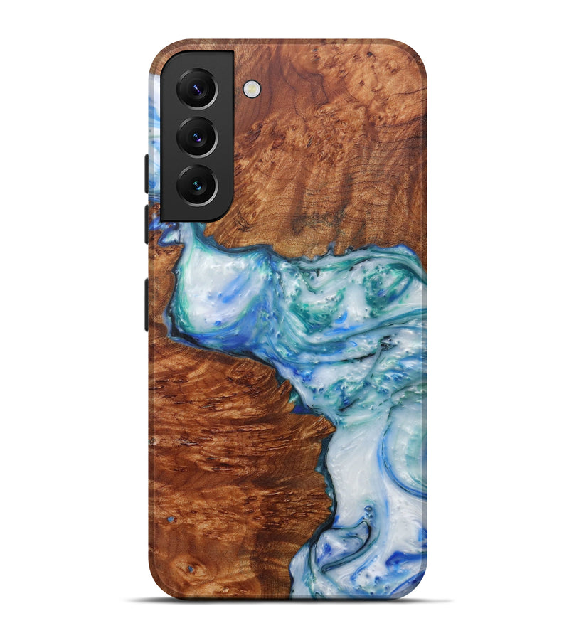 Galaxy S22 Plus Wood+Resin Live Edge Phone Case - Andres (Light Blue, 591755)
