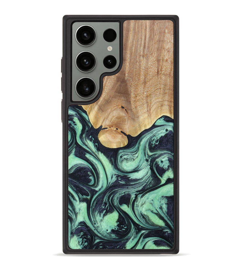 Galaxy S23 Ultra Wood+Resin Phone Case - Kadence (Green, 621003)