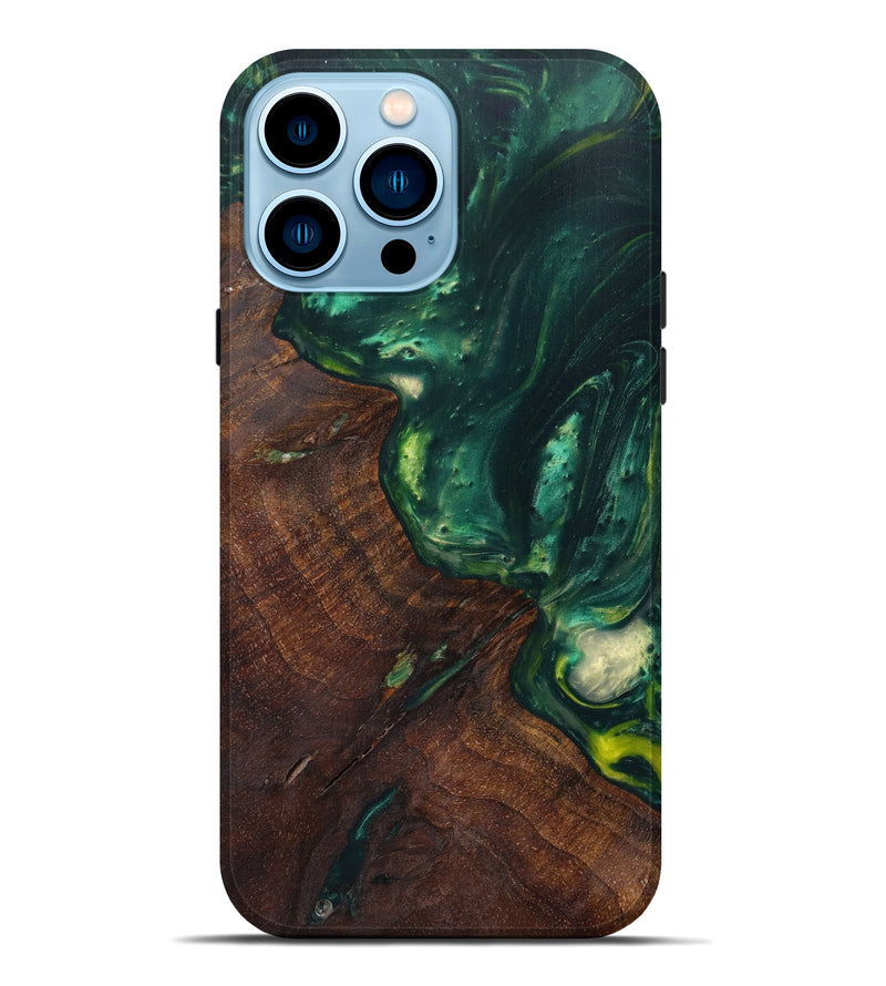 iPhone 14 Pro Max Wood+Resin Live Edge Phone Case - Kathie (Artist Pick, 621690)