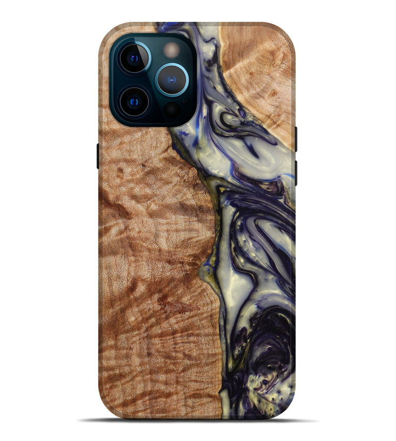 iPhone 12 Pro Max Wood+Resin Live Edge Phone Case - Gertrude (Artist Pick, 633324)