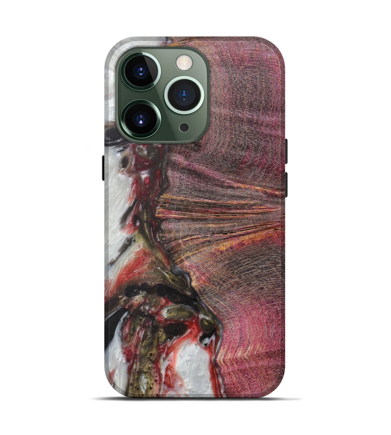 iPhone 13 Pro Wood+Resin Live Edge Phone Case - Phebe (Black & White, 604558)