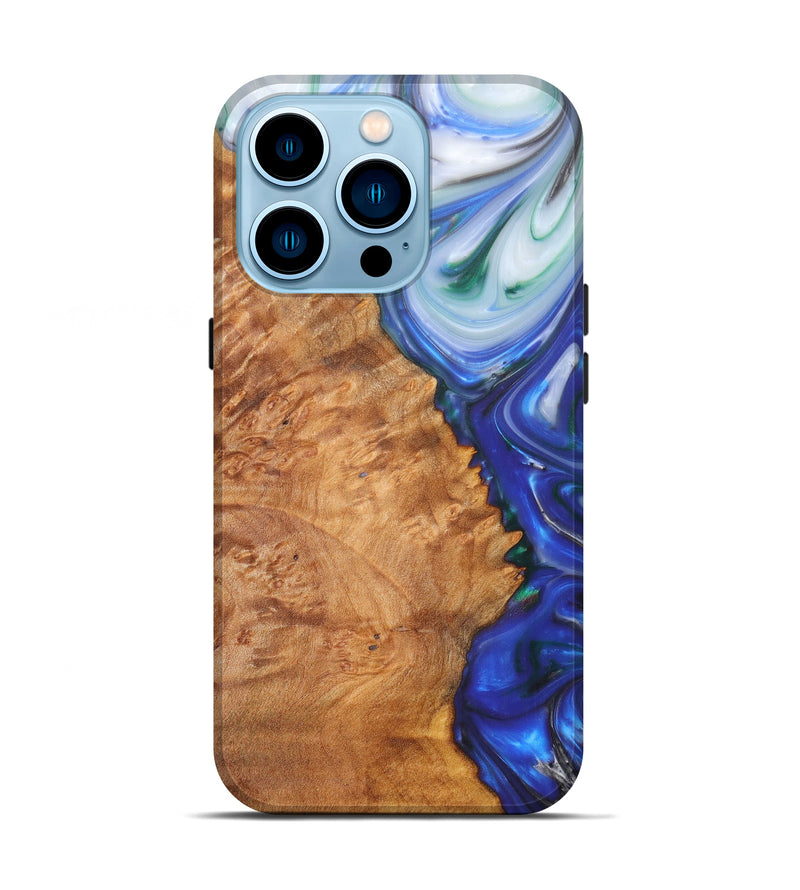iPhone 14 Pro Wood+Resin Live Edge Phone Case - Yoshiko (Artist Pick, 606774)