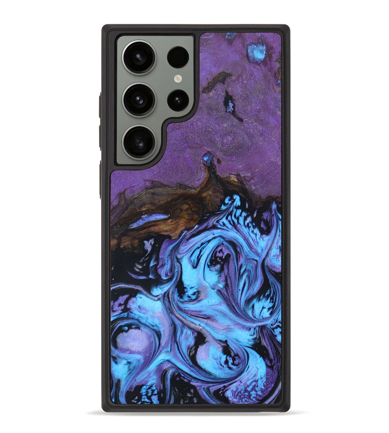Galaxy S23 Ultra Wood+Resin Phone Case - Gemma (Purple, 628319)