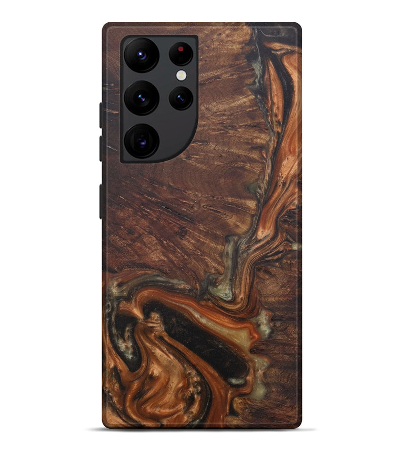 Galaxy S22 Ultra Wood+Resin Live Edge Phone Case - Kimio (Metallic, 575511)