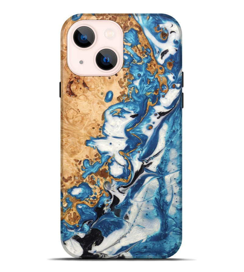 iPhone 14 Plus Wood+Resin Live Edge Phone Case - Mathilda (Artist Pick, 633271)
