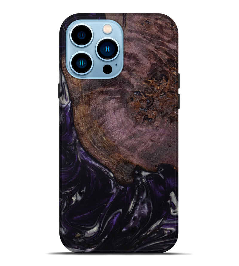 iPhone 14 Pro Max Wood+Resin Live Edge Phone Case - Beckett (Artist Pick, 646332)