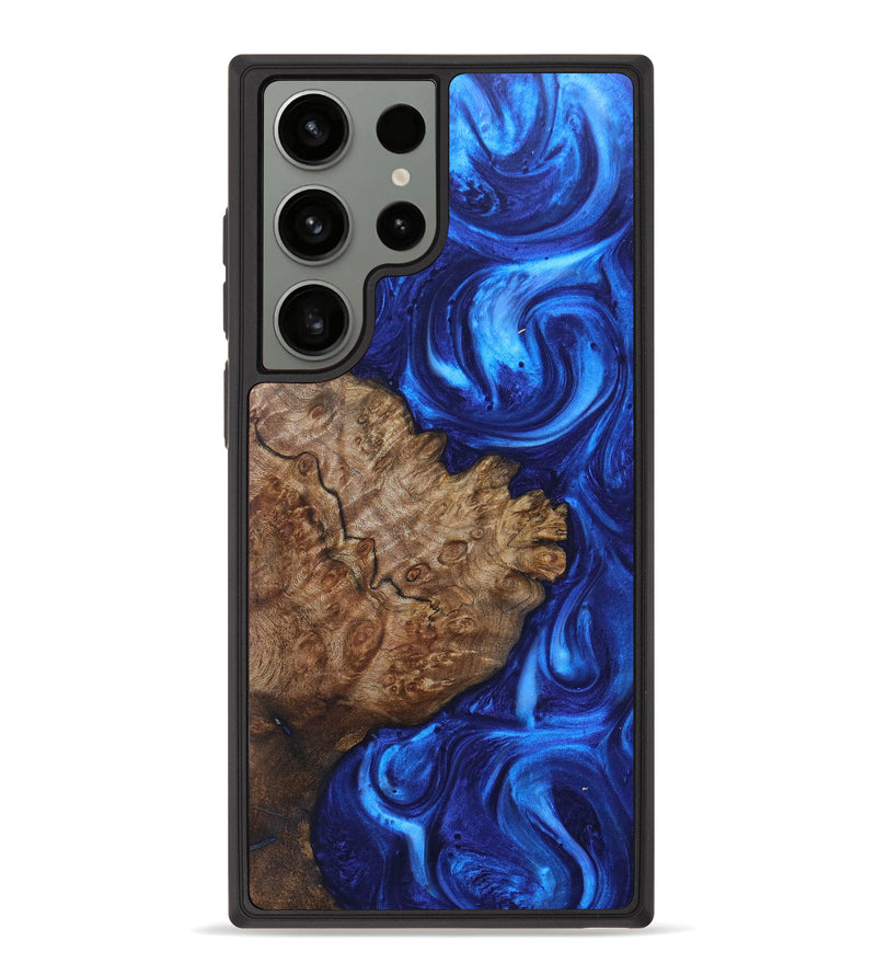 Galaxy S23 Ultra Wood+Resin Phone Case - Romina (Blue, 628751)
