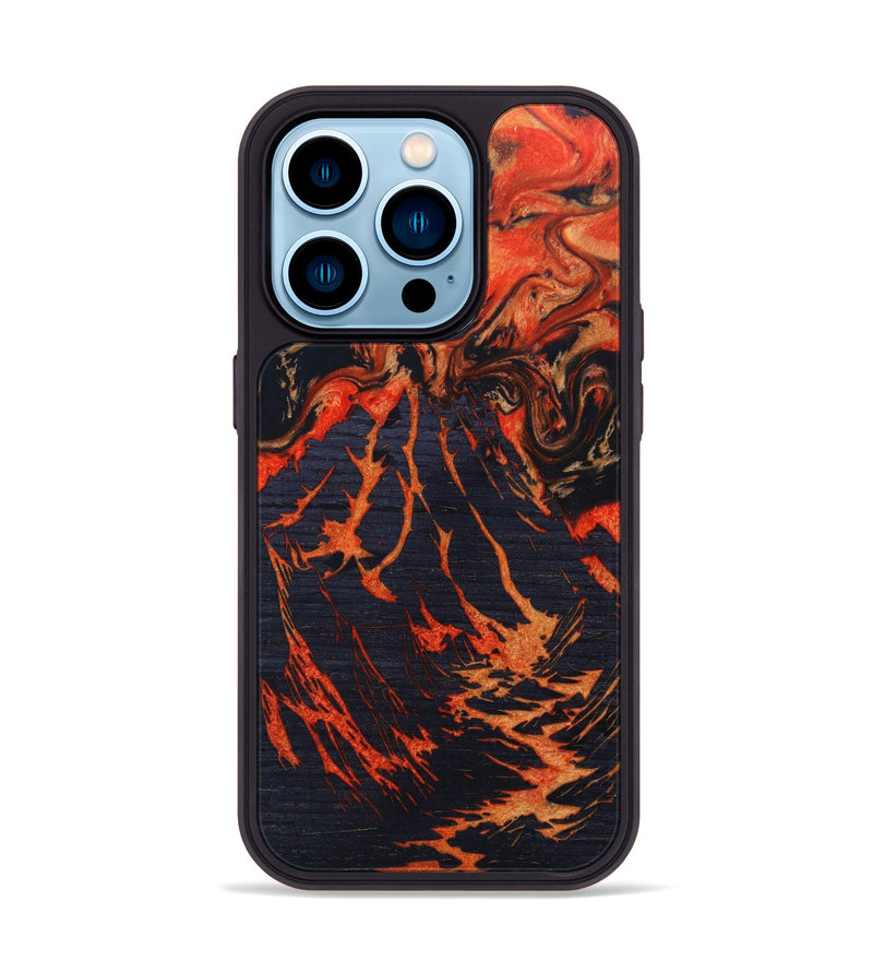 iPhone 14 Pro Wood+Resin Phone Case - Kymani (Lava, 626071)