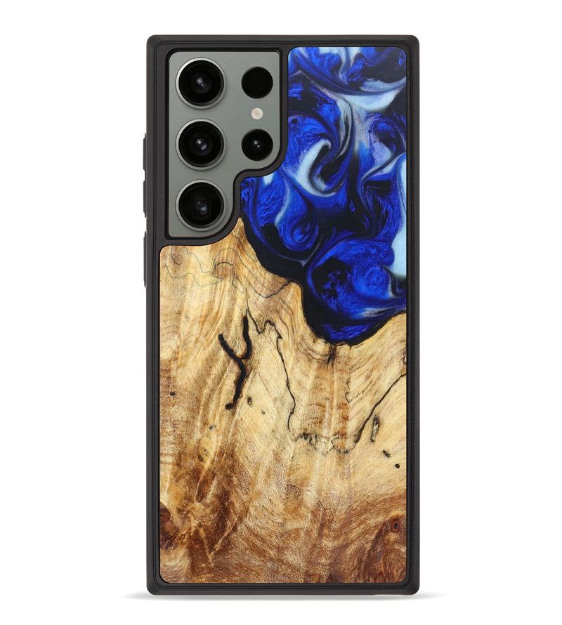 Galaxy S23 Ultra Wood+Resin Phone Case - Dario (Blue, 627296)
