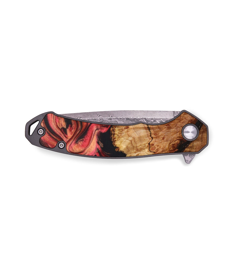 EDC Wood+Resin Pocket Knife - Ophelia (Red, 640017)