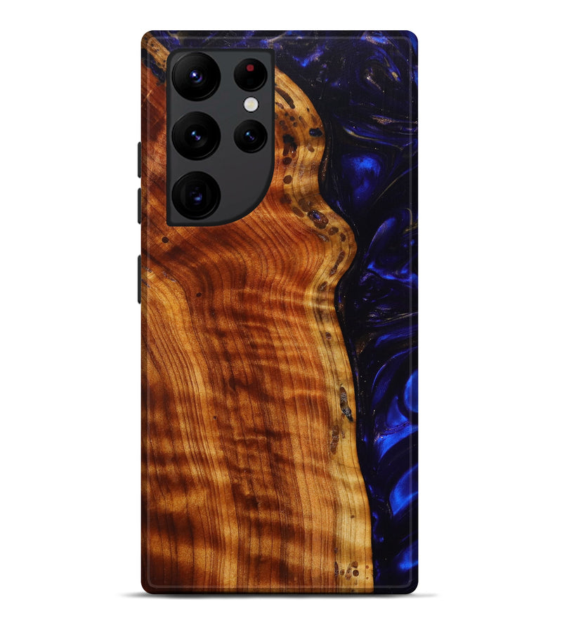 Galaxy S22 Ultra Wood+Resin Live Edge Phone Case - Othella (Blue, 633226)