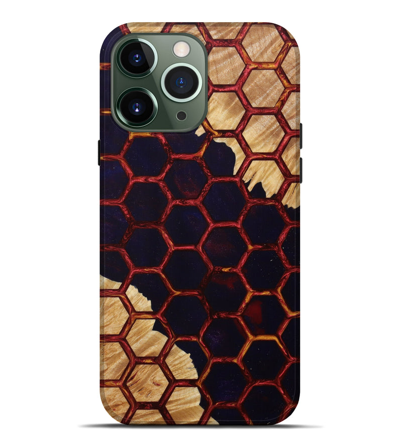 iPhone 13 Pro Max Wood+Resin Live Edge Phone Case - Alayah (Pattern, 646045)