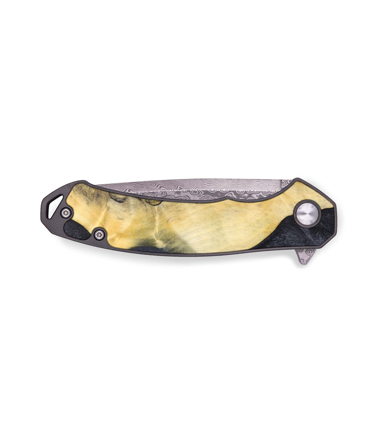 EDC Wood+Resin Pocket Knife - Melanie (Black & White, 636347)