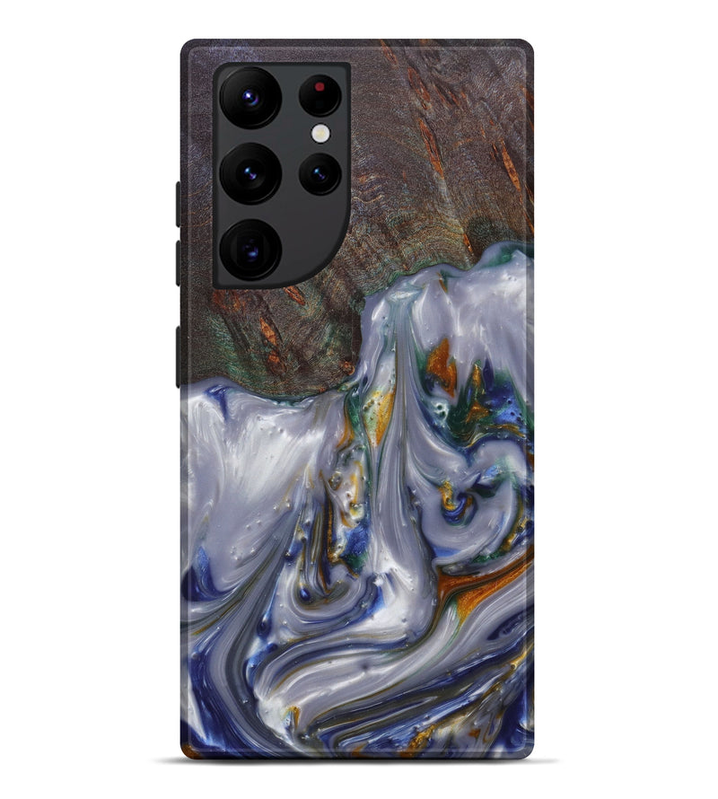 Galaxy S22 Ultra Wood+Resin Live Edge Phone Case - Dennis (Metallic, 597286)