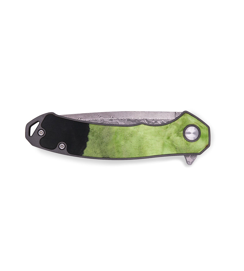 EDC Wood+Resin Pocket Knife - Tyrone (Black & White, 636925)