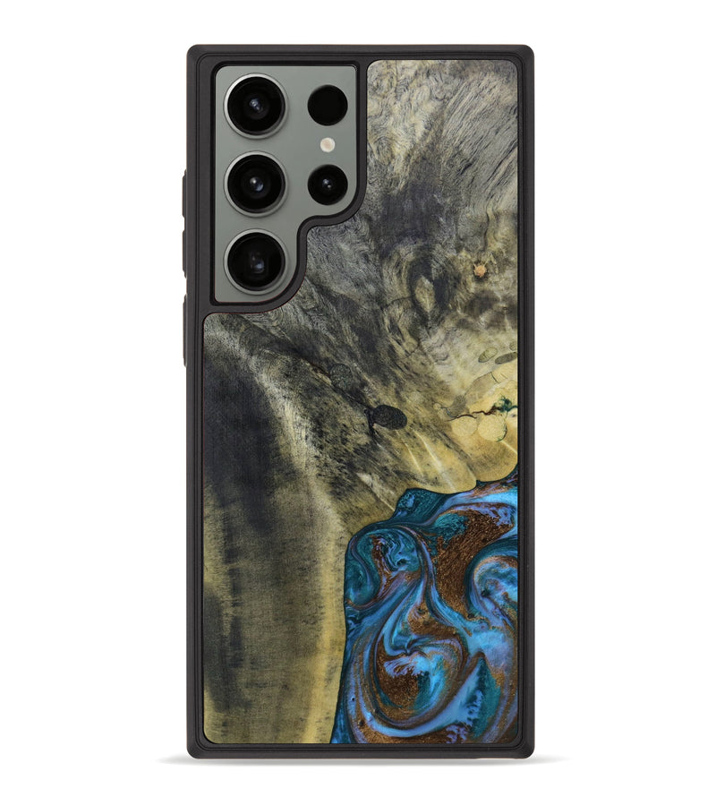 Galaxy S23 Ultra Wood+Resin Phone Case - Ariella (Wood Burl, 642918)