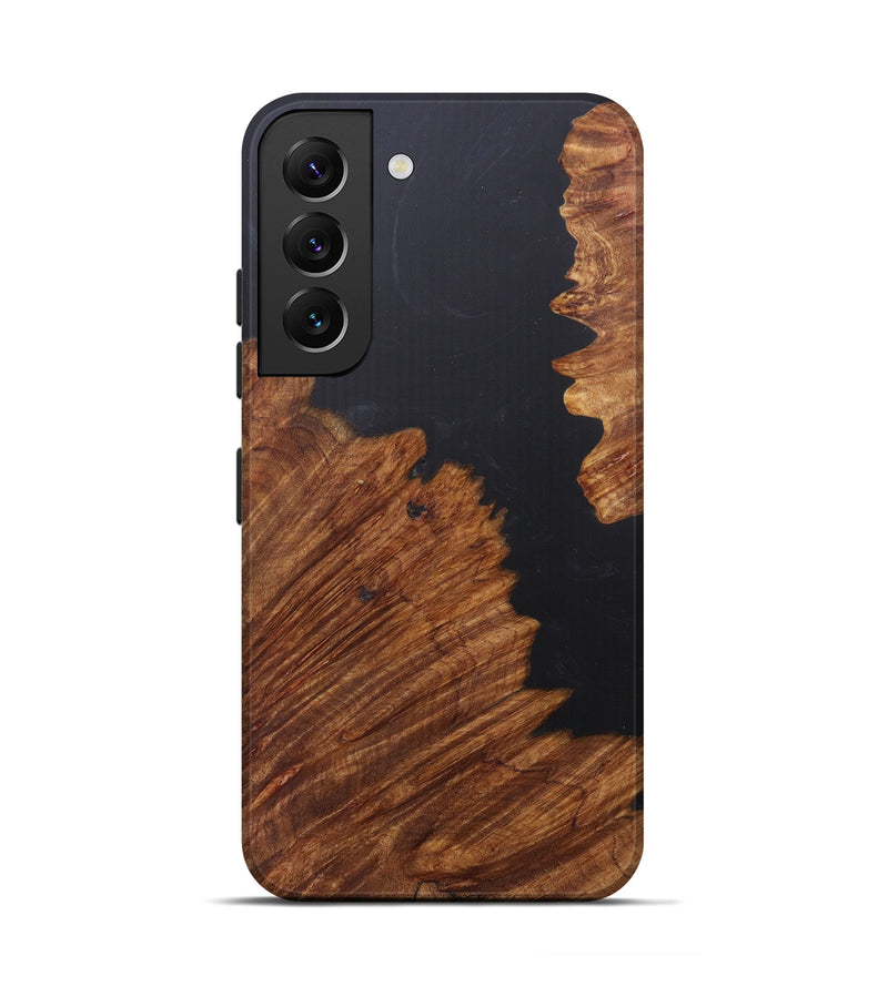 Galaxy S22 Wood+Resin Live Edge Phone Case - Martynne (Pure Black, 600499)