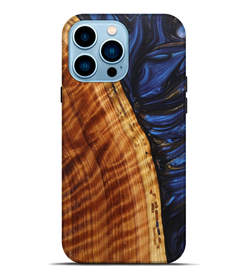 iPhone 14 Pro Max Wood+Resin Live Edge Phone Case - Dixie (Artist Pick, 636316)