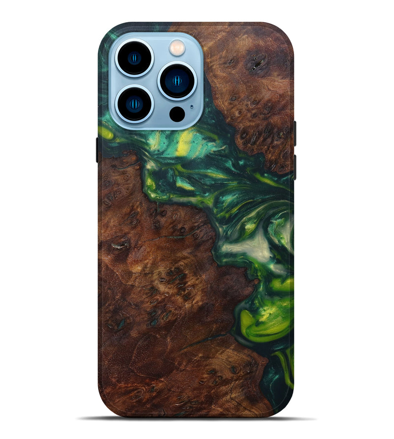 iPhone 14 Pro Max Wood+Resin Live Edge Phone Case - Lou (Artist Pick, 605684)