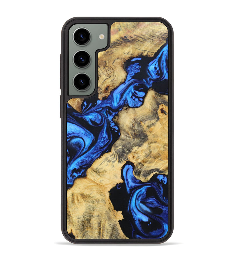 Galaxy S23 Plus Wood+Resin Phone Case - Jayden (Blue, 627469)